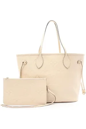 LOUIS VUITTON Pre-owned, Dame, Hvid, ONE SIZE, Uld, Pre-owned Laeder louis-vuitton-tasker