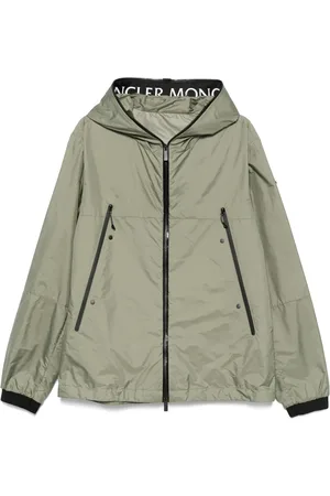 Moncler Jakke, Herre, Grøn, M, Uld, Grøn Hættetrøje med Lynlåslommer