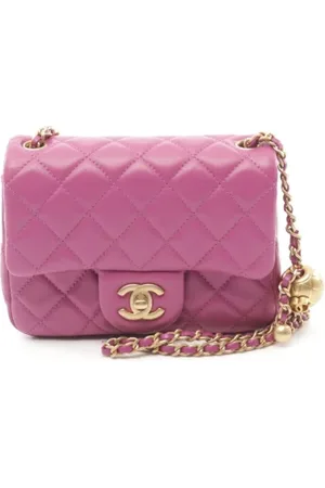 CHANEL Pre-owned, Dame, Lilla, ONE SIZE, Uld, Pre-owned Laeder crossbody-tasker