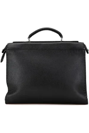 Fendi Pre-owned, Dame, Sort, ONE SIZE, Tyl, Pre-owned Laeder fendi-tasker