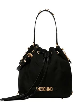Moschino Taske, Dame, Sort, ONE SIZE, Uld, Sort spandtaske med guldlogo