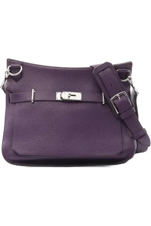 Hermès Pre-owned, Dame, Lilla, ONE SIZE, Uld, Pre-owned Laeder crossbody-tasker