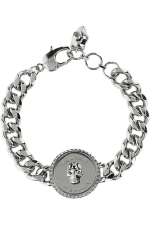 Alexander McQueen Tilbehør, Dame, Grå, ONE SIZE, Skull Charm Armbånd