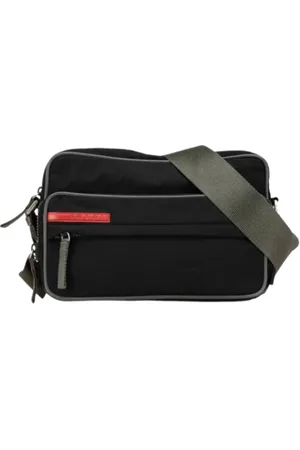 Prada Pre-owned, Dame, Sort, ONE SIZE, Uld, Pre-owned Stof crossbody-tasker