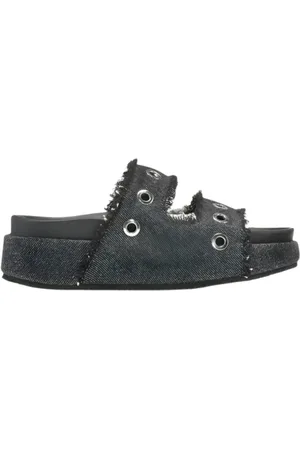 INUIKII Sko, Dame, Sort, 40 EU, Denim, Denim Studs Sandaler med Platform