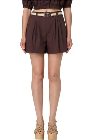 Twin-Set Shorts, Dame, Brun, L, Uld, Brun Stilfuld Kort Kjole Kvinder