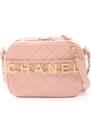 CHANEL Pre-owned, Dame, Lyserød, ONE SIZE, Uld, Pre-owned Laeder crossbody-tasker