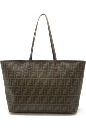 Fendi Pre-owned, Dame, Brun, ONE SIZE, Uld, Pre-owned Stof totes