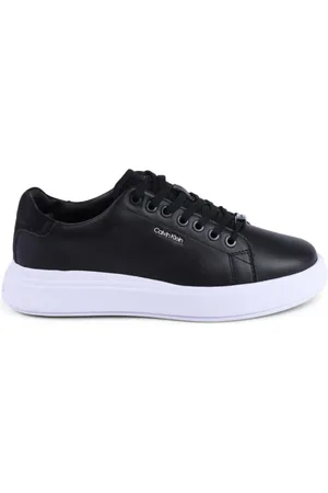 Calvin Klein Sko, Dame, Sort, 38 EU, Læder, Sort Læder LowTop Sneaker