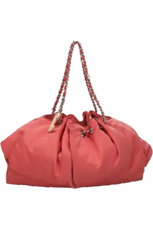 CHANEL Pre-owned, Dame, Lyserød, ONE SIZE, Nylon, Pre-owned nylon hndtasker