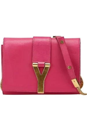 Saint Laurent Pre-owned, Dame, Lyserød, ONE SIZE, Uld, Pre-owned Laeder skuldertasker