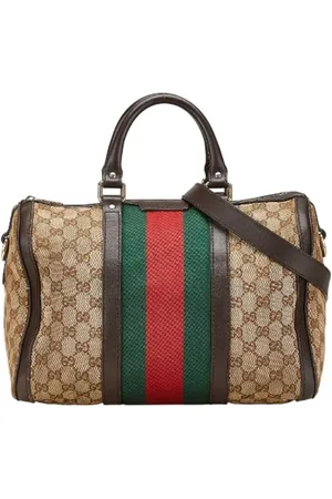 Gucci Pre-owned, Dame, Brun, ONE SIZE, Uld, Pre-owned Canvas gucci-tasker