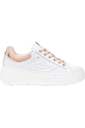 Nero Giardini Sko, Dame, Hvid, 39 EU, Uld, Hvide Sneakers med 5cm Hæl