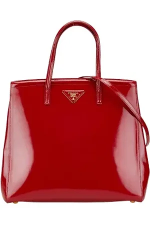 Prada Pre-owned, Dame, Rød, ONE SIZE, Uld, Pre-owned Laeder hndtasker