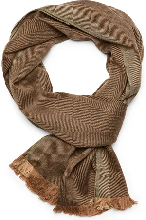 Boggi Milano Tilbehør, Herre, , ONE SIZE, Uld, Halssjal i uld med herringbone-mønster