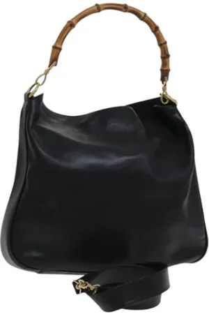 Gucci Pre-owned, Dame, Sort, ONE SIZE, Uld, Pre-owned Laeder hndtasker