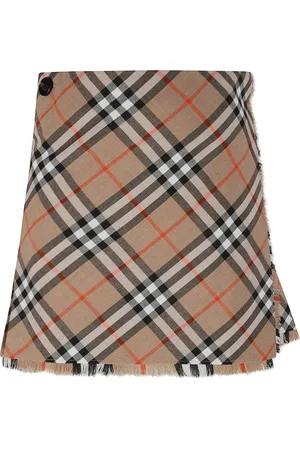Burberry Nederdel, Dame, Brun, 2XS, Uld, Afslappede Nederdele til Kvinder