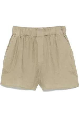 Closed Shorts, Dame, Grøn, S, Grøn elastisk talje højtaljede shorts