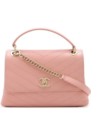 CHANEL Pre-owned, Dame, Lyserød, ONE SIZE, Uld, Pre-owned Laeder hndtasker