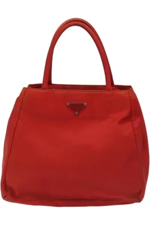 Prada Pre-owned, Dame, Rød, ONE SIZE, Nylon, Pre-owned nylon hndtasker