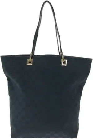 Gucci Pre-owned, Dame, Sort, ONE SIZE, Uld, Pre-owned Canvas gucci-tasker