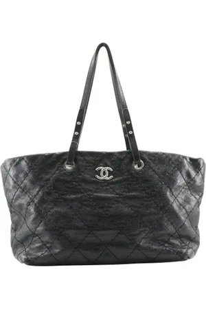 CHANEL Pre-owned, Dame, Sort, ONE SIZE, Tyl, Pre-owned Laeder totes