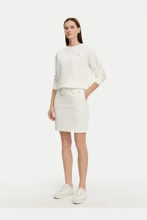 GANT Nederdel, Dame, Hvid, L, Bomuld, Nederdel sweat 4200274 Ecru Regular Fit