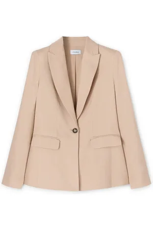 Motivi Jakke, Dame, , XS, Linned, Enkeltknapet blazer i linnedblanding