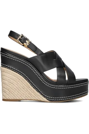 Michael Kors Sko, Dame, Sort, 35 1/2 EU, Uld, Sorte Kile Sandaler Nora til Kvinder