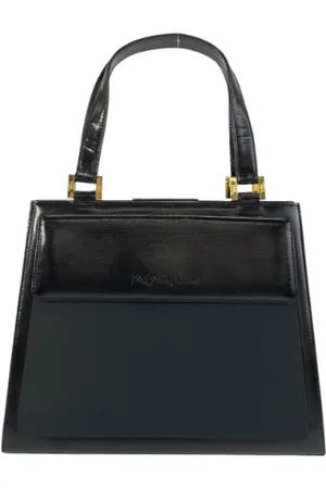 Saint Laurent Pre-owned, Dame, Sort, ONE SIZE, Tyl, Pre-owned Laeder hndtasker
