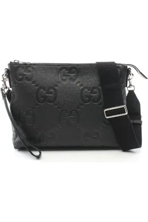 Gucci Pre-owned, Herre, Sort, ONE SIZE, Uld, Pre-owned Laeder crossbody-tasker
