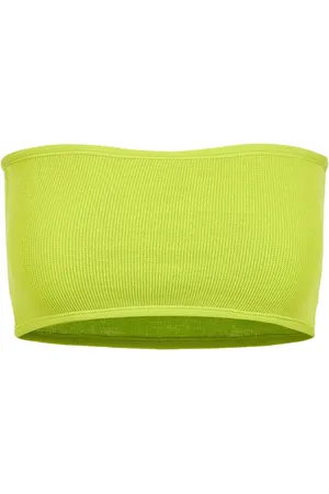 Iceberg Badetøj, Dame, Gul, XS, Cederfarvet strikket bandeau top