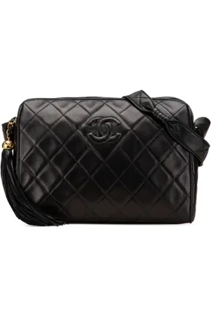 CHANEL Pre-owned, Dame, Sort, ONE SIZE, Uld, Pre-owned Laeder crossbody-tasker
