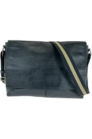 Coach Pre-owned, Dame, Blå, ONE SIZE, Uld, Pre-owned Laeder crossbody-tasker