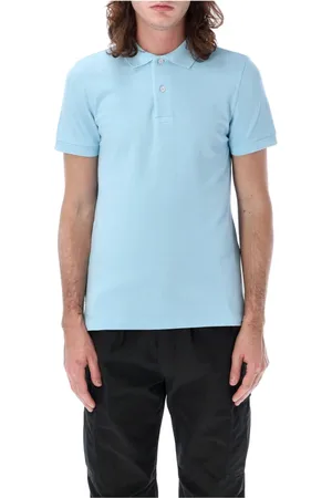Tom Ford Top, Herre, Blå, L, Bomuld, Pale Sky Polo Shirt