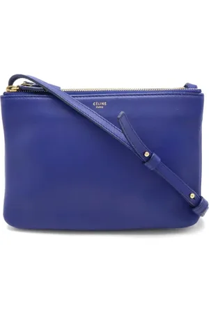 Céline Pre-owned, Dame, Blå, ONE SIZE, Uld, Pre-owned Laeder celine-tasker
