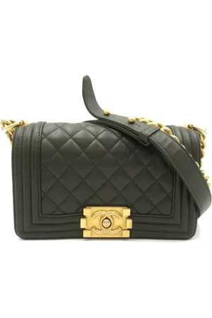 CHANEL Pre-owned, Dame, Grøn, ONE SIZE, Uld, Pre-owned Laeder crossbody-tasker