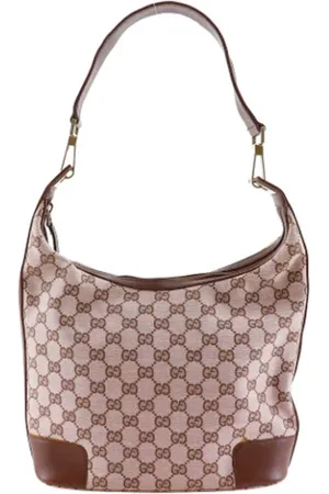 Gucci Pre-owned, Dame, Brun, ONE SIZE, Uld, Pre-owned Canvas skuldertasker