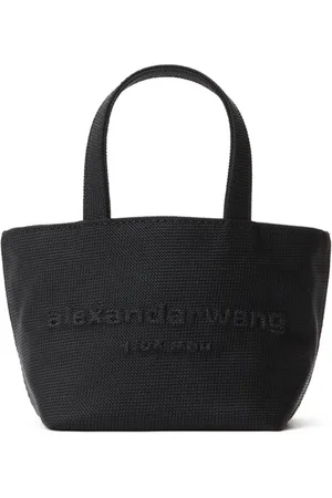 Alexander Wang Taske, Dame, Sort, ONE SIZE, Uld, Sort Punch Logo Mini Tote Taske