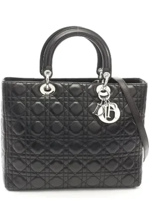 Dior Pre-owned, Dame, Sort, ONE SIZE, Uld, Pre-owned Laeder hndtasker