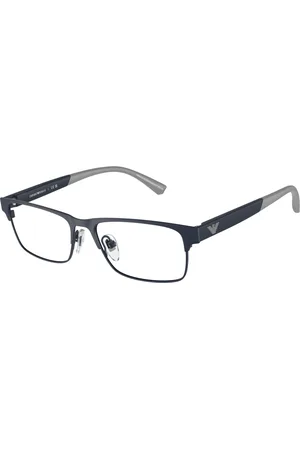 Emporio Armani Tilbehør, unisex, Blå, 49 MM, Uld, Stilfulde Briller i Blå Ramme