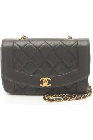 CHANEL Pre-owned, Dame, Sort, ONE SIZE, Uld, Pre-owned Laeder crossbody-tasker