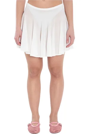 Alaïa Nederdel, Dame, Hvid, 2XS, Hvid Flared Nederdel