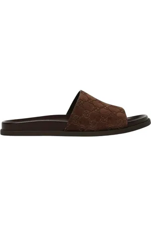 Gucci Sko, Herre, Brun, 43 EU, Brunne Remsandaler med Spænde