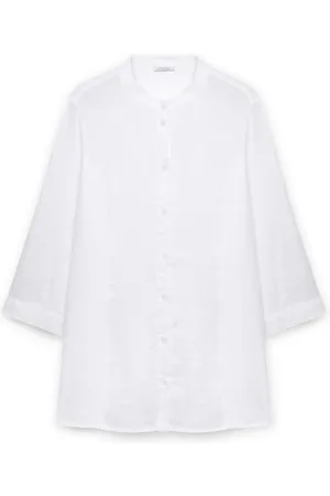 Fiorella rubino Bluser & Skjorter, Dame, Hvid, 6XL, Linned, Skjorte i linned og jersey