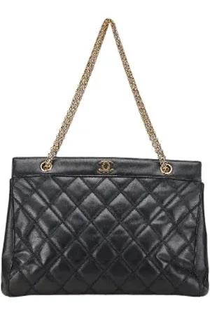 CHANEL Pre-owned, Dame, Sort, ONE SIZE, Uld, Pre-owned Laeder chanel-tasker