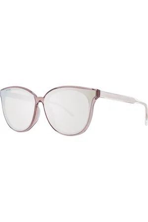 Jimmy Choo Tilbehør, unisex, Lyserød, ONE SIZE, Uld, Rosa Cat Eye Solbriller Spejlet