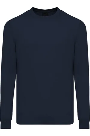 add Strik, Herre, Blå, XL, Bomuld, Rundhalset Bomulds Sweater