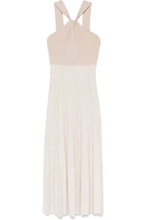 D.EXTERIOR Kjole, Dame, Lyserød, L, Paillet Prydet Beige Kjole