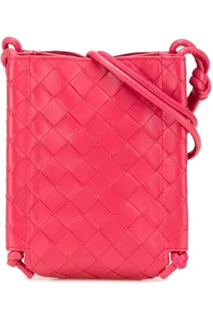Bottega Veneta Pre-owned, Dame, Lyserød, ONE SIZE, Uld, Pre-owned Laeder crossbody-tasker